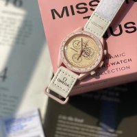 Дамски часовник OMEGAxSwatch MISSION TO VENUS с кварцов механизъм, снимка 3 - Дамски - 36959630