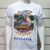 Нова мъжка тениска с трансферен печат TEQUILA SUNRISE, България, Текила, Акула, снимка 1 - Тениски - 29891294