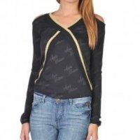 Страхотна блуза с голи рамене и ефектен гръб, снимка 2 - Блузи с дълъг ръкав и пуловери - 30125362