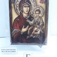 Икона на платно А5 на Пресвета Майка Богородица Закрилница - ръчна изработка . Модел Г. , снимка 3 - Икони - 37797086