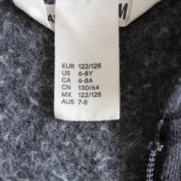 Сиво спортно горнище с качулка H&M - 122/128, снимка 6 - Детски анцузи и суичери - 34182661