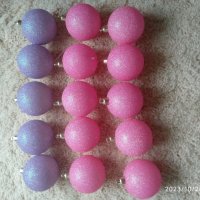 Розови лилави Сребърни топки, снимка 5 - Декорация за дома - 42757968