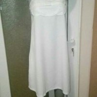 Бяла рокля с красива платка👗🍀S,M👗🍀арт.074, снимка 1 - Рокли - 29837310