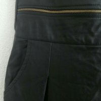 Черна кожена пола, снимка 1 - Поли - 30072781