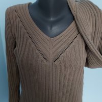 Памучен спортен пуловер с шпиц деколте "InWear" / голям размер , снимка 10 - Блузи с дълъг ръкав и пуловери - 15989750