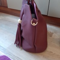 Дамска чанта + боти цвят бордо, снимка 3 - Дамски боти - 29417311