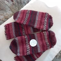 Ръчно плетени мъжки чорапи размер 44, снимка 2 - Мъжки чорапи - 39724010