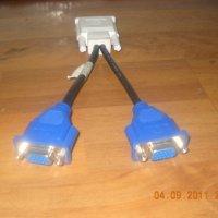 3.Продавам НОВ Кабел на DMS-59 към Dual VGA. Преходен кабел от DMS-59 към два VGA изхода, снимка 2 - Кабели и адаптери - 44271847
