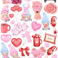 Скрапбук стикери за декорация планер Св. Валентин самозалепващ лист А5 - различни видове, снимка 3 - Други - 39157926