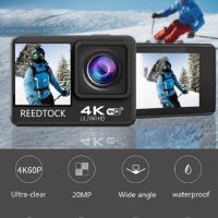 4K action camera Reedtock G9Pro - Sony IMX386, две батерии - EIS стабилизация, снимка 3 - Камери - 38555414