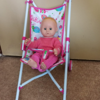 Количка за кукли Чиполино с бебе, снимка 1 - Кукли - 44810992