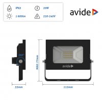 LED водоустойчив рефлекторен прожектор avide® 104 вата 4000 келвина, снимка 7 - Прожектори - 39187318