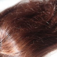 Естествена коса. Необработена, кестенява, 60см, 180гр., снимка 8 - Аксесоари за коса - 44215054