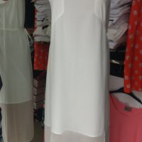 Дълга бяла рокля - тюл с подплата, снимка 1 - Рокли - 37757160