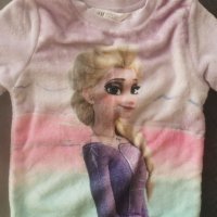 Нова Плюшена блуза h&m с Елза, снимка 2 - Детски Блузи и туники - 39927480