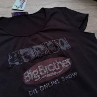 Нова колекция черна дамска тениска Big Brother на намаление, снимка 2 - Тениски - 29444068