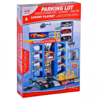 Детски комплект за игра паркинг + 3 автомобила, асансьор  и аксесоари, снимка 1 - Коли, камиони, мотори, писти - 44729800