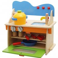 Детска дървена фурна за кухня My Little Chef Kitchen, снимка 2 - Образователни игри - 35104213