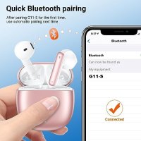 Нови Безжични Bluetooth 5.3 слушалки водоустойчиви за iOS Android, снимка 2 - Bluetooth тонколони - 42202449