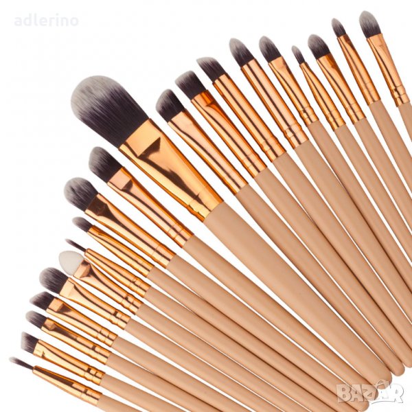 Комплект четки за грим, 20 черни или златисти, снимка 1