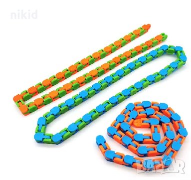 Змия Лаки трак Лъки трак Wacky Tracks Антистрес играчка fidget фиджет, снимка 1