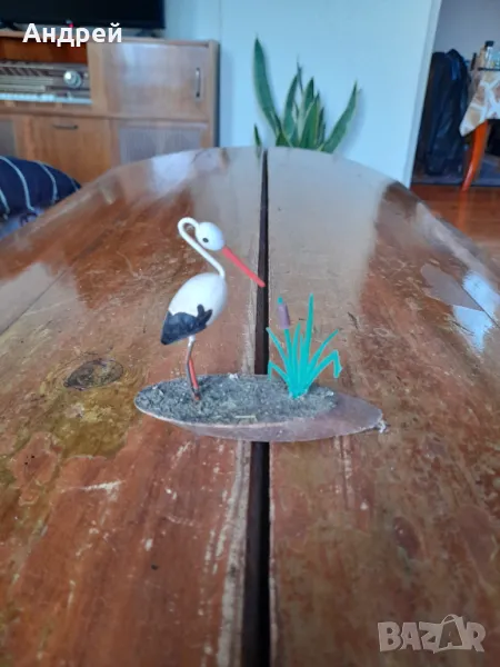 Стар сувенир,фигурка Щъркел, снимка 1