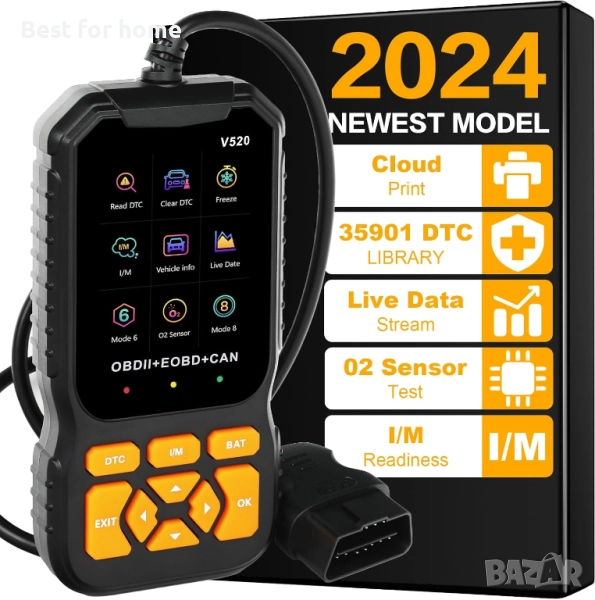 Garmee OBD2 скенер за автоматична диагностика, проверка на двигателя за превозни средства, снимка 1
