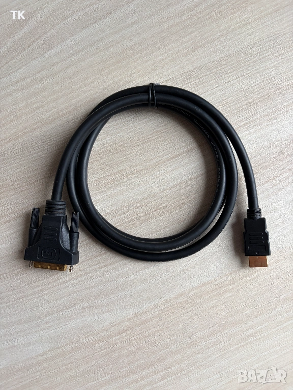 Продавам кабел DVI към HDMI, DVI to HDMI, снимка 1