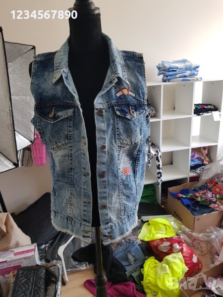 Нов дънков елек, снимка 1