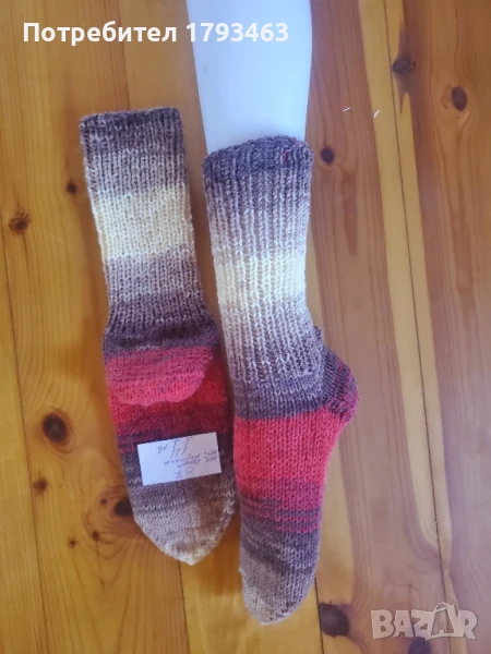 Ръчно плетени дамски чорапи размер 37, снимка 1