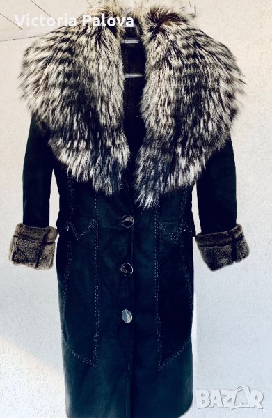 Ново палто/кожух от агнешка кожа и полярна лисица, снимка 1