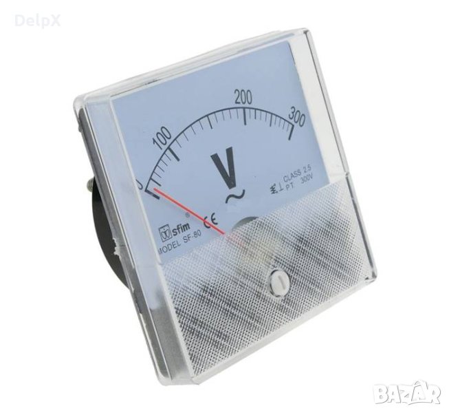 Волтметър SF-80 AC/DC директен 300V Ф65mm, снимка 1