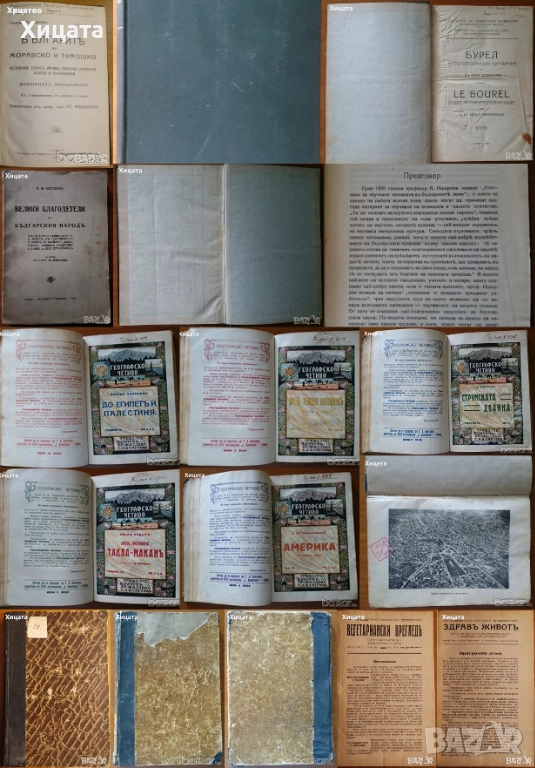 Бурел;Велики благодетели;Българите въ Моравско и Тимошко;Географско четиво;Здравъ Животъ,Вегетарианс, снимка 1