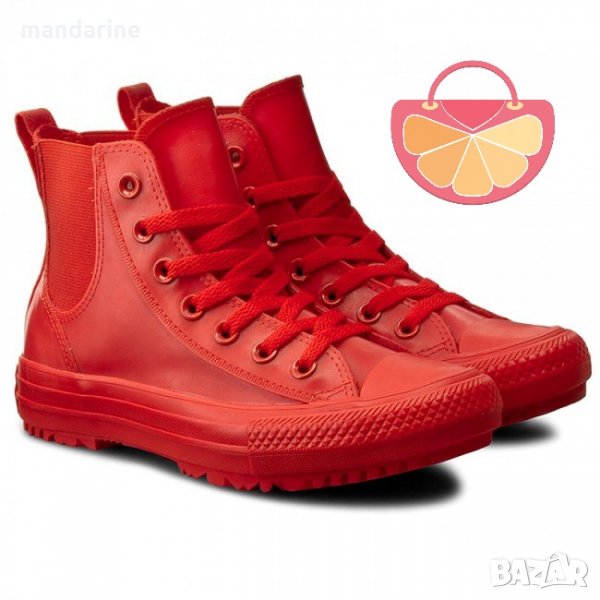 ПРОМО 🍊 CONVERSE 🍊 Дамски гумени кецове RED CHELSEA RUBBER BOOTS 36 и 37 номер нови с кутия, снимка 1