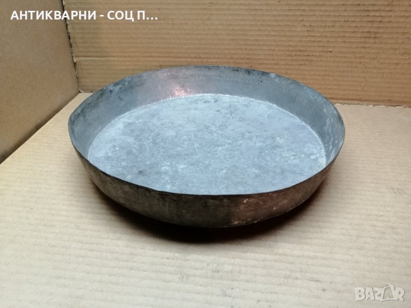 Стара Кована Медна Тава За Баница. , снимка 1