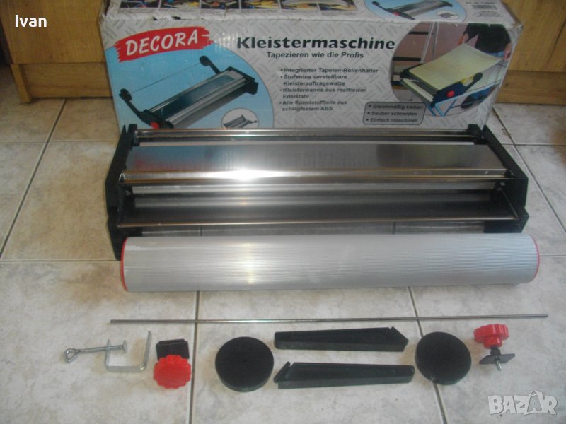 Нова Немска Машина Ръчна Залепяне/Поставяне На Тапети до 58 см-Инокс-Комплект-Kleistermaschine DECOR, снимка 1