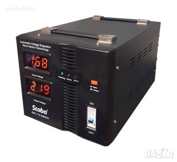 Стабилизатор на напрежение със серво мотор SDC-112 140VAC/260VAC 220VAC 5000VA, снимка 1