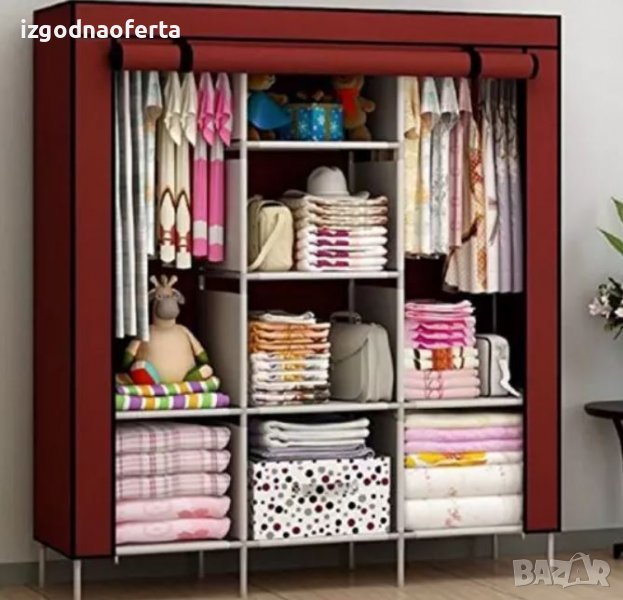 Текстилен триклирен гардероб Tripple, снимка 1