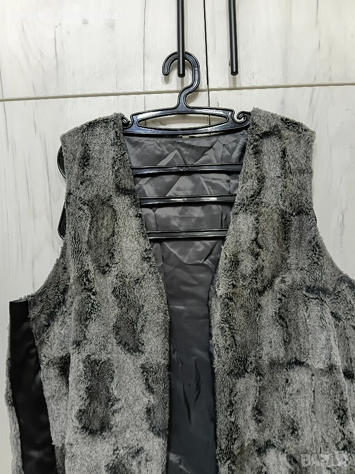 Елек с кожени елементи, снимка 1