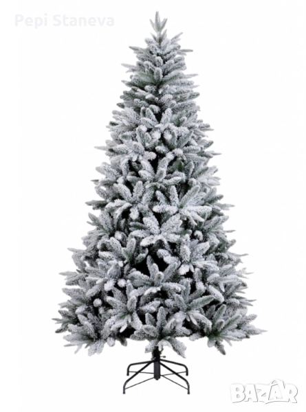 Изкуствена елха K r i n g Melbourne,  Цялата заснежена с метална стойка., снимка 1