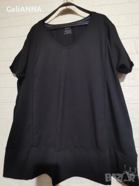 СТРАХОТНА ЧЕРНА БЛУЗКА 4XL-5XL, снимка 1