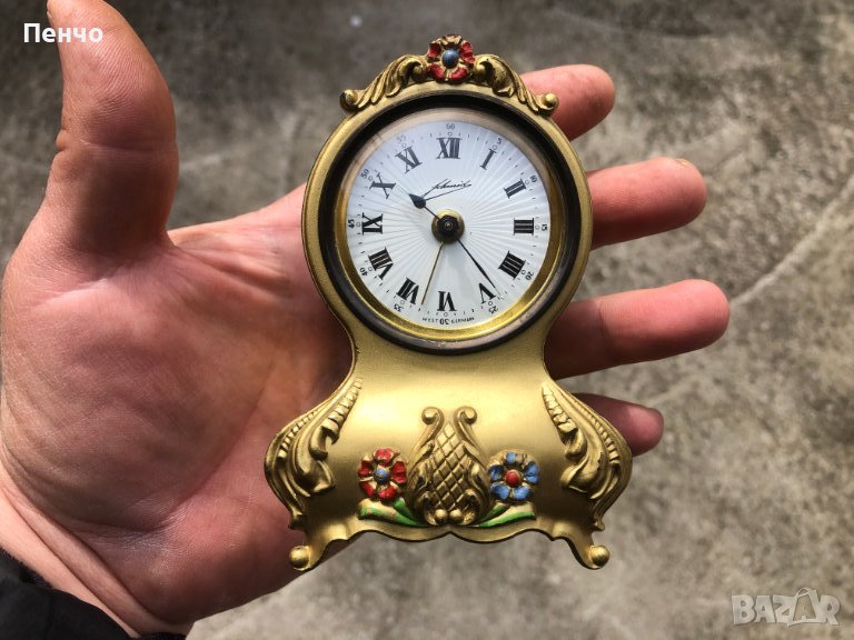 стар малък настолен часовник с латерна "Schmid" - WEST GERMANY , снимка 1