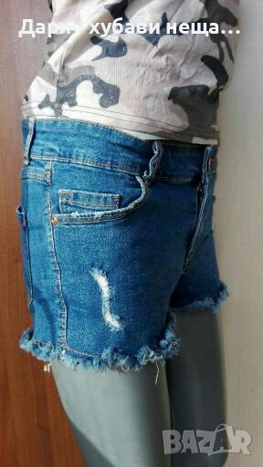 Дънкови панталонки с накъсан ефект🍀❤S/M,M❤🍀арт.494, снимка 1