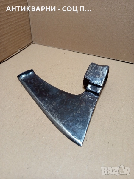 Соц Стара Ръчно Кована Брадва Кривица Номер 1., снимка 1