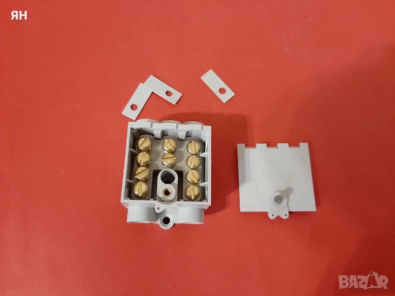 Английски Конектор Клема за Кабели до 50мм2 с 5 входа Бронз, снимка 1