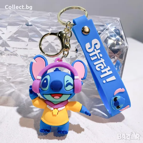 Ключодържател на Стич слуша музика, снимка 1