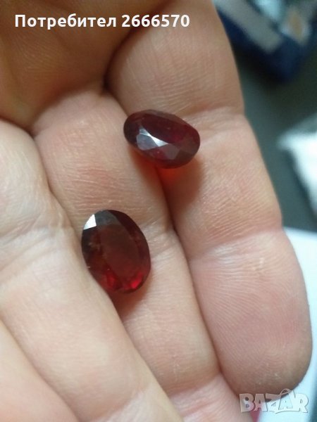 Два бр хесонит със сертификат , рубин , диамант , смарагд , сапфир, снимка 1