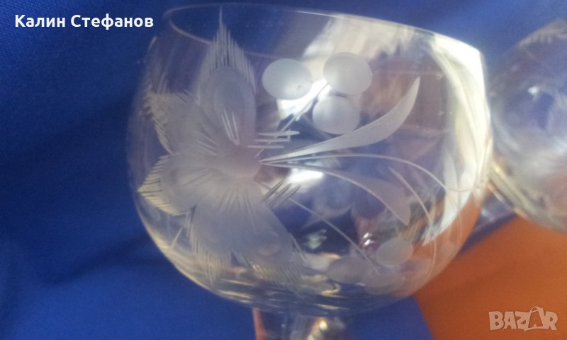 Нови кристални гравирани сватбени чаши, снимка 1
