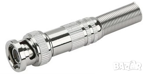 Монтажен BNC Конектор BNC за Коаксиален Кабел BNC с Винт BNC Камери Видеонаблюдение Dahua Hikvision, снимка 1