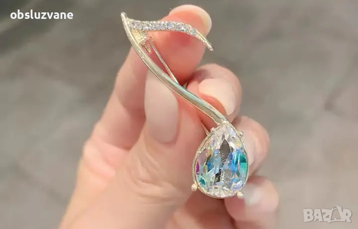 Брошка Кристална Нота, снимка 1